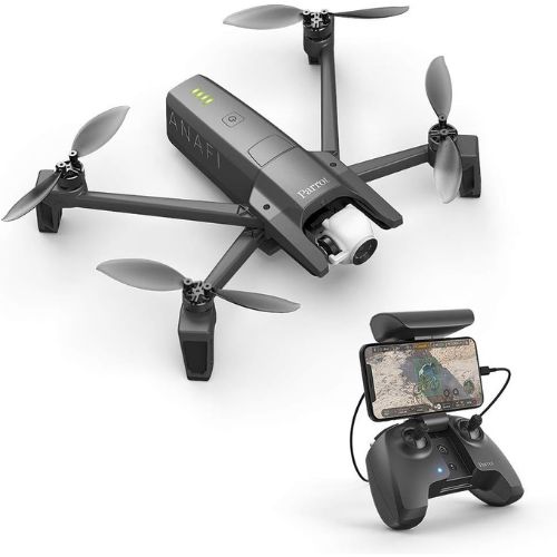 Parrot PF728000 ANAFI Drone, Foldable Quadcopter Drone with 4K HDR Camera, Compact, Silent & Autonomous, Realize your shots with a 180° vertical